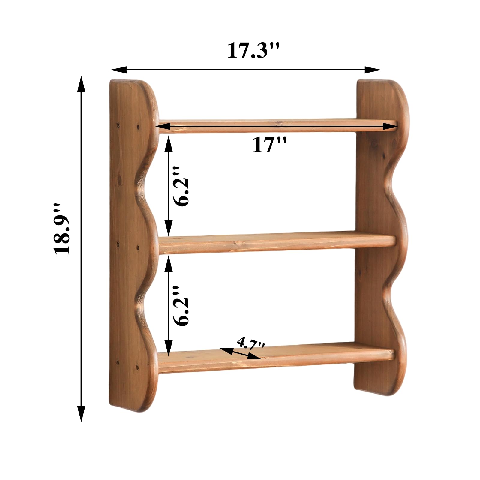 HuiDao bedroom organization using the three-tier shelf for essentials.