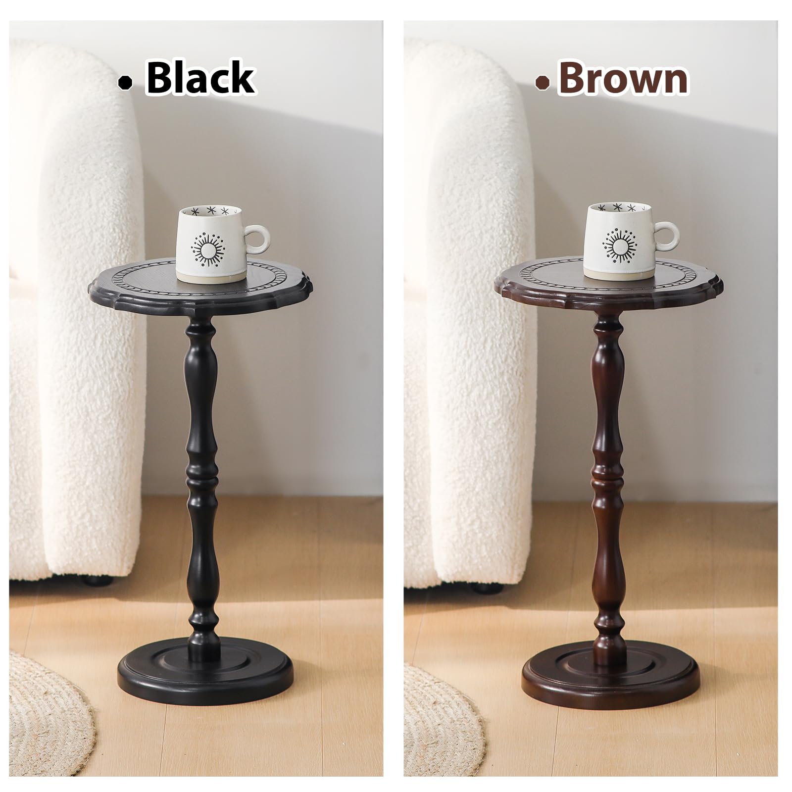 HuiDao round end table complements corners and desks