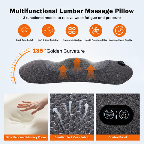 Huieo cordless heated lumbar support provides flexible warmth for comfortable long sessions.
