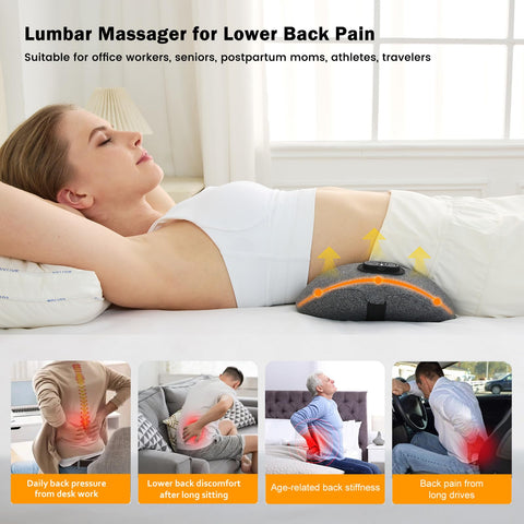 Huieo memory foam lumbar cushion distributes pressure for stable seating comfort.