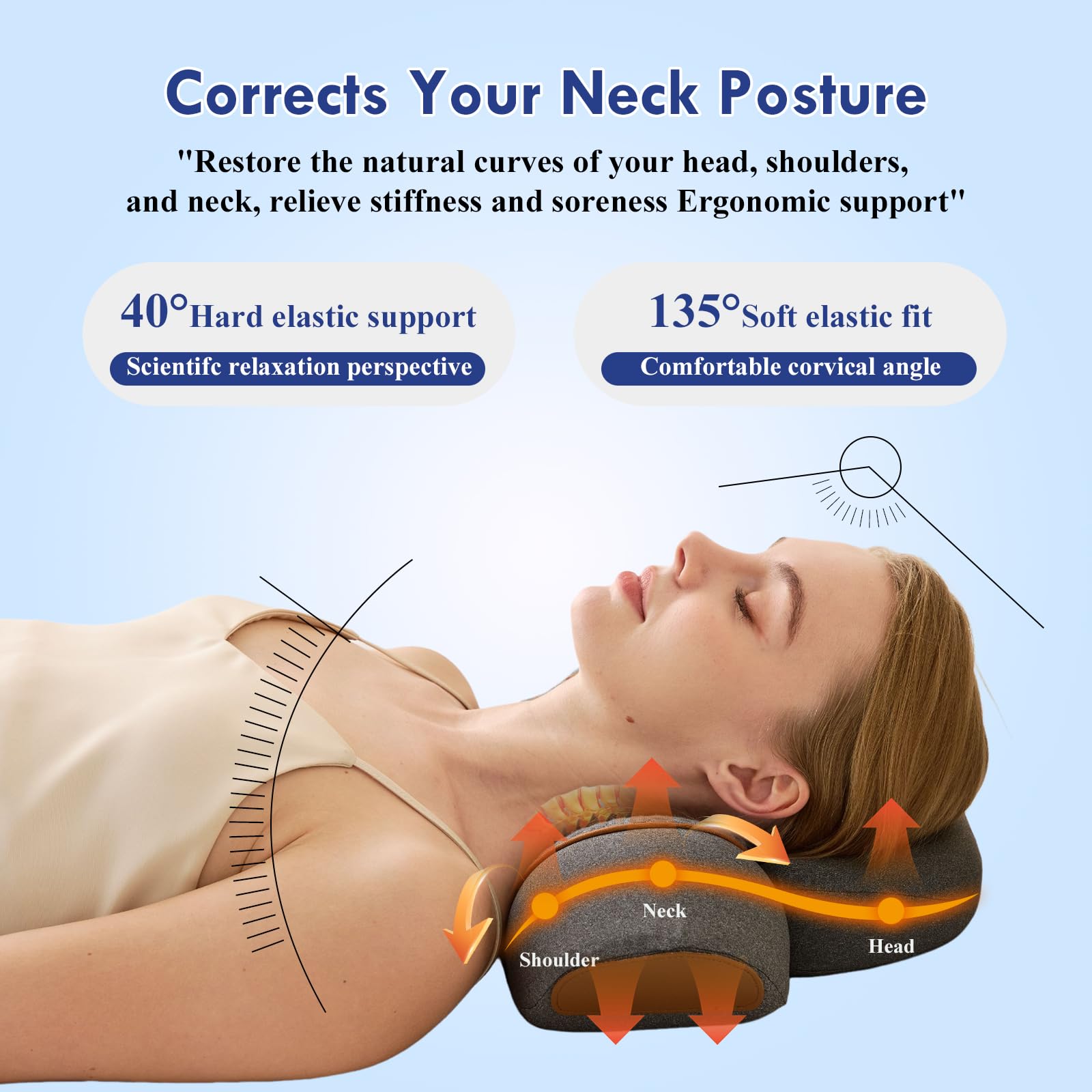 Huieo neck pillow with massage function offers targeted relief during breaks.