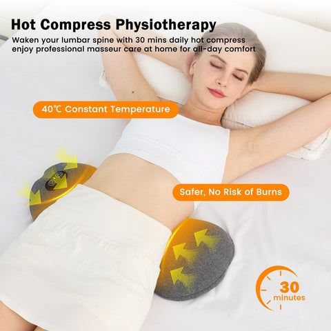 Huieo vibration-and-traction back massager stimulating deep tissue and gentle spine stretch.