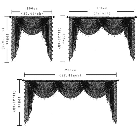 Huierxun black valance demonstrates light diffusion and texture