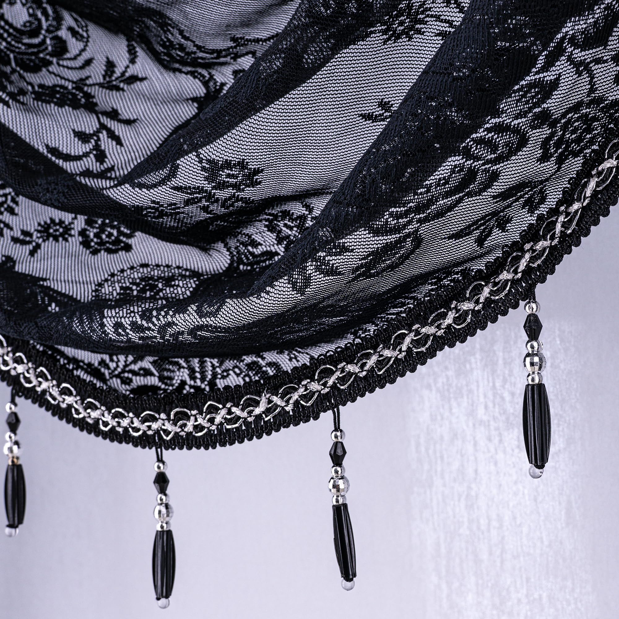 Huierxun semi-sheer window valance balances privacy and daylight