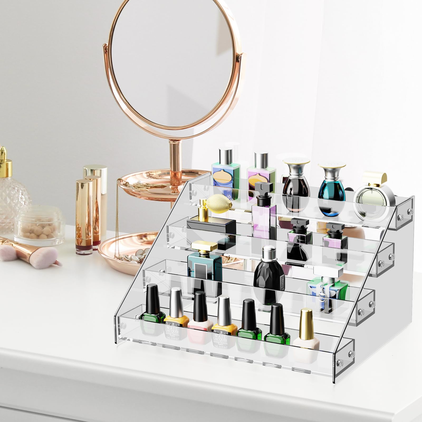 HUITAI six-tier spice rack organized jars and spices in the kitchen