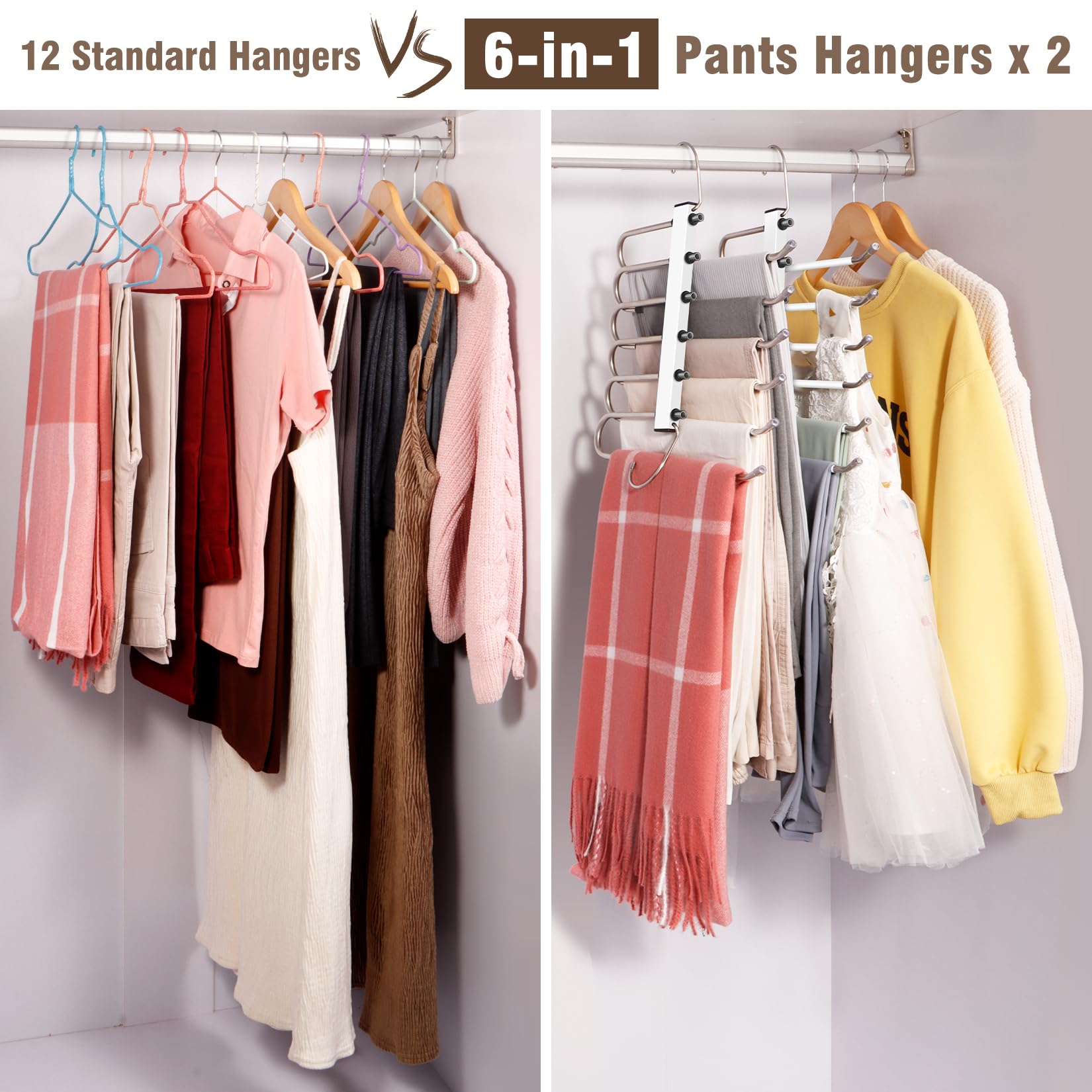 HUITEM lightweight yet sturdy pants hangers for everyday wear
