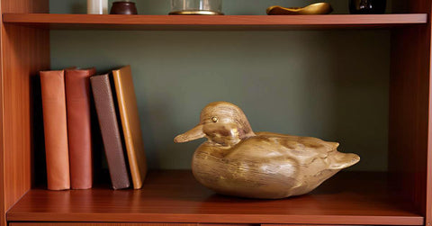 Gift-ready packaging enhances gifting with Huitony duck statue.
