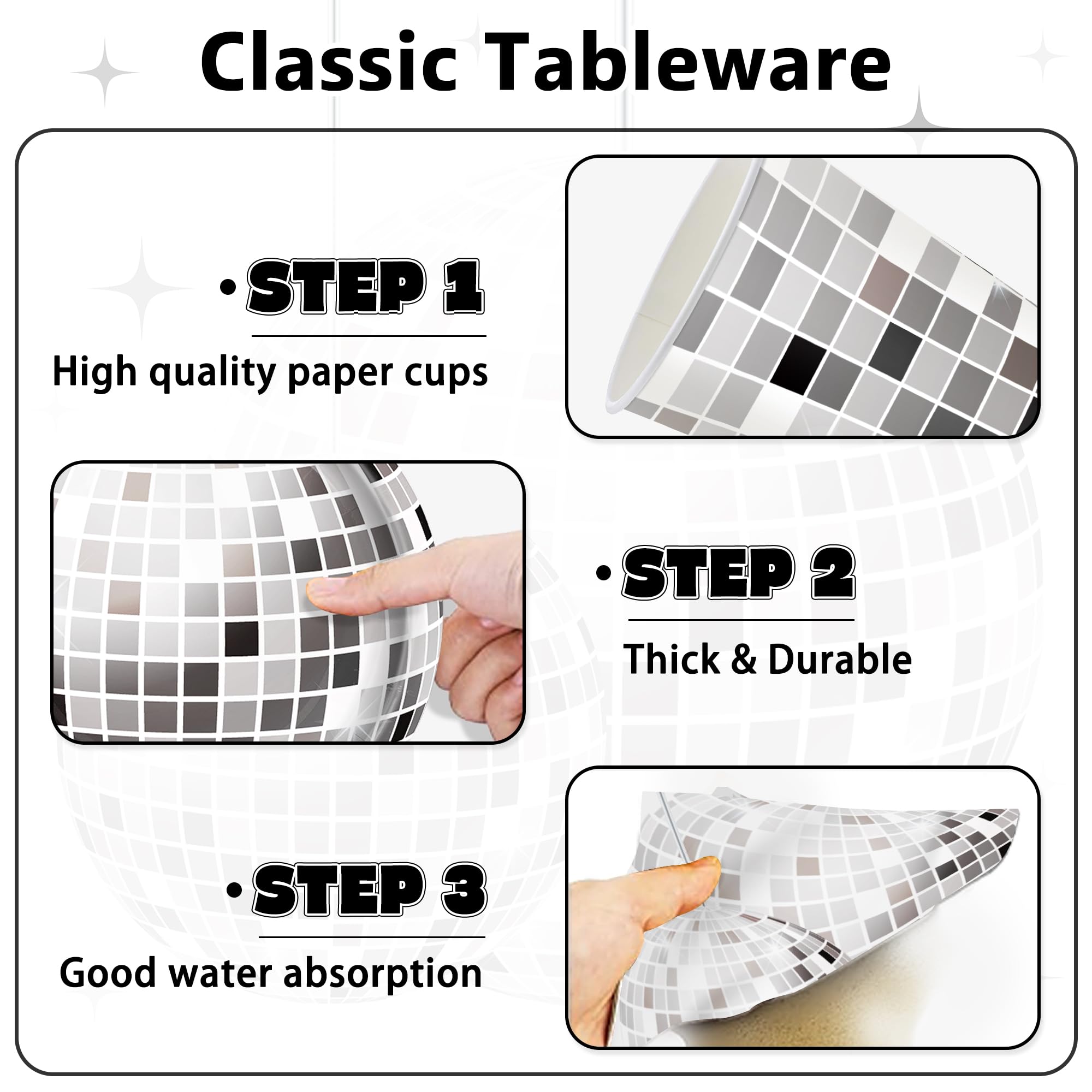 HUIYANFSY disco ball cutlery sets simplify cleanup.