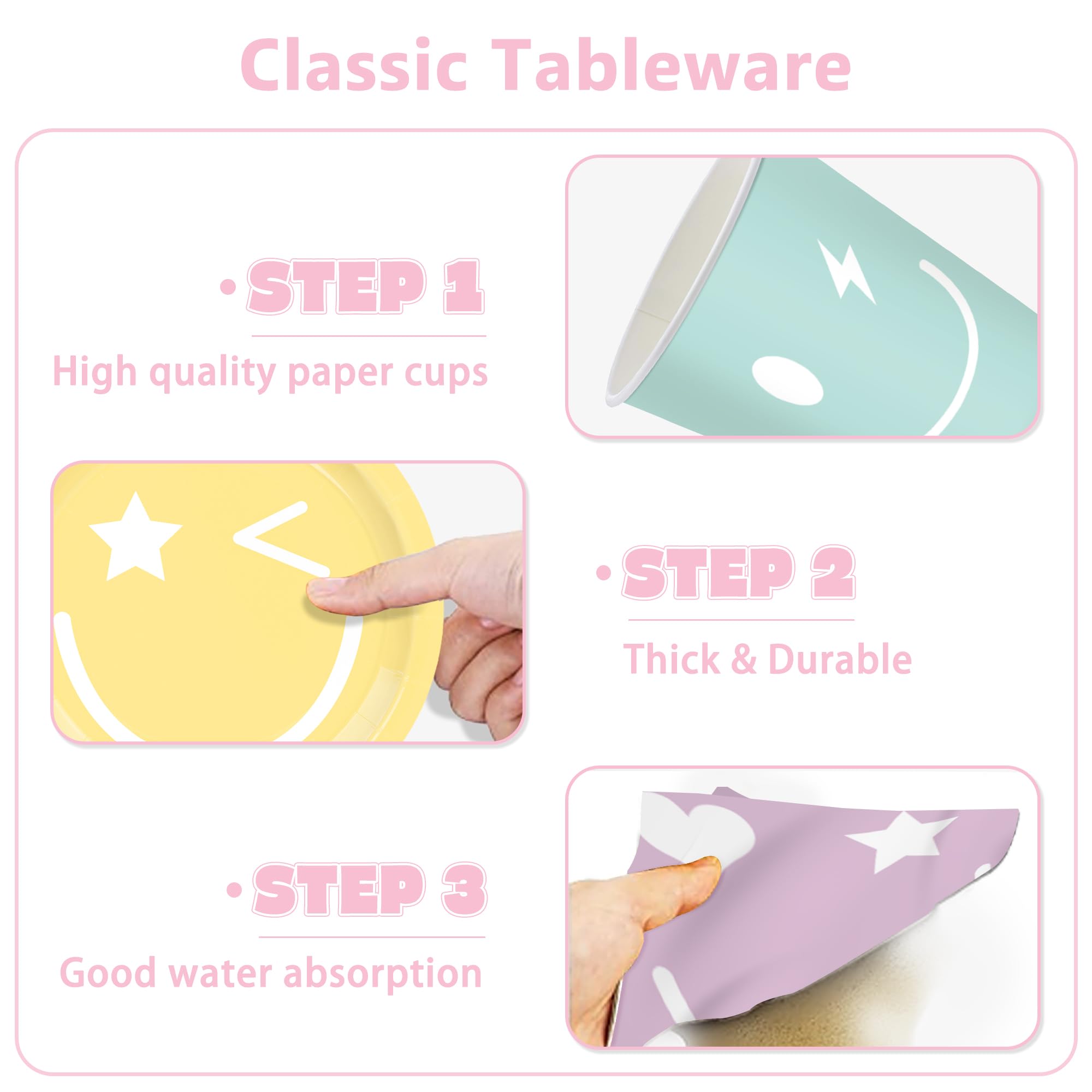 HUIYANFSY pastel party cutlery set for easy, kid-friendly dining