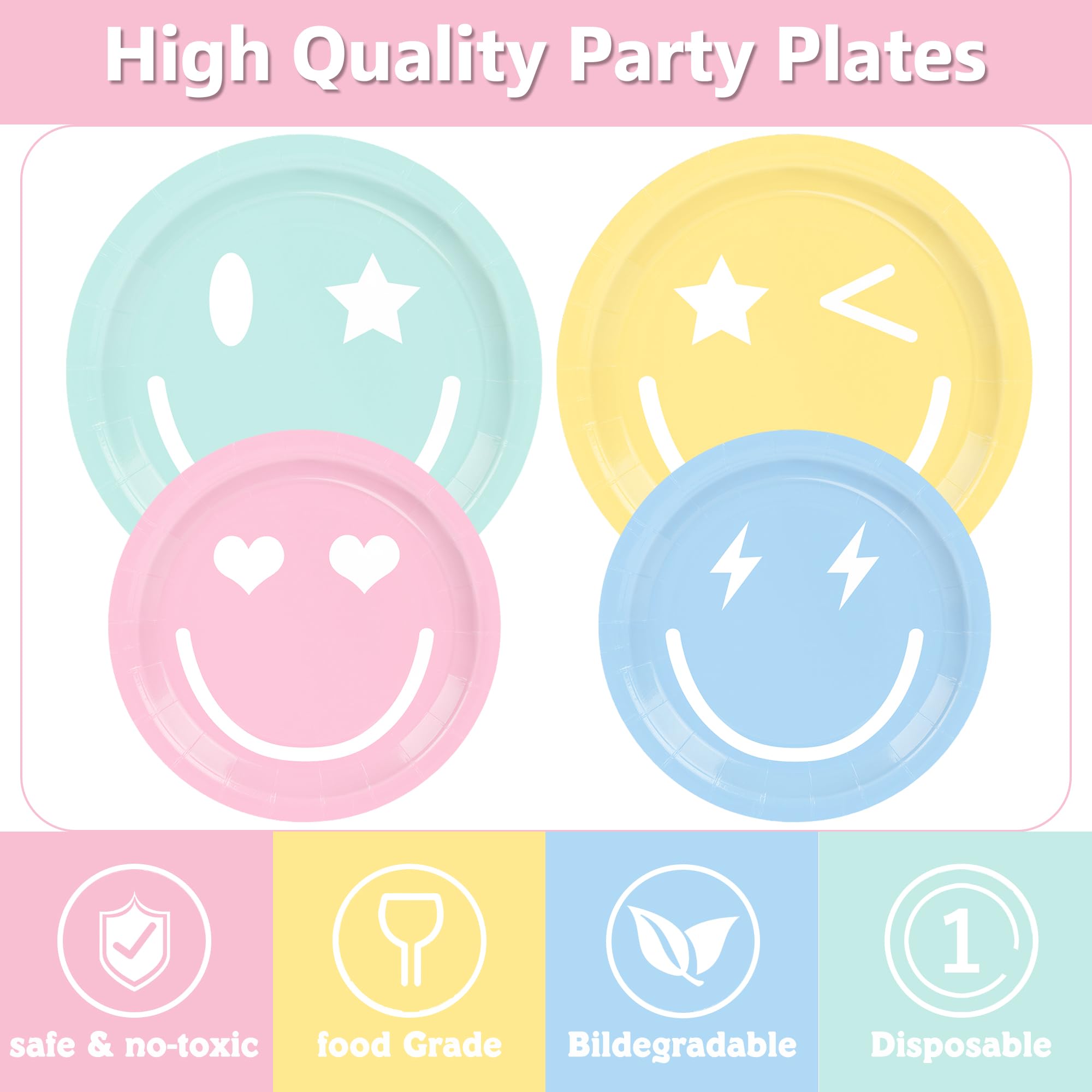 HUIYANFSY smiley face napkins add soft charm and easy disposal