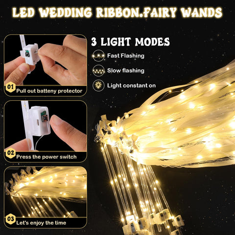 HUIZONHOME warm white LED wand lit for evening events