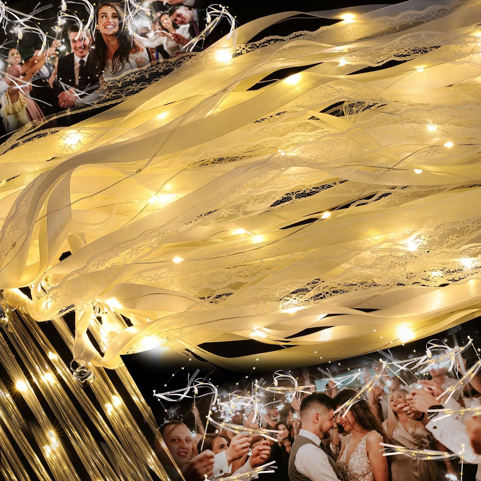 HUIZONHOME warm-white LED wand highlighting the ceremony with gentle illumination