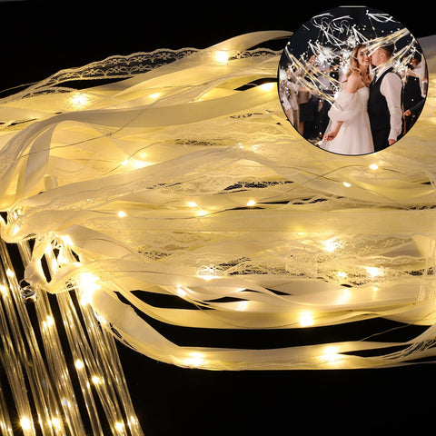 HUIZONHOME wedding wand with silver bell glowing softly for romantic photos