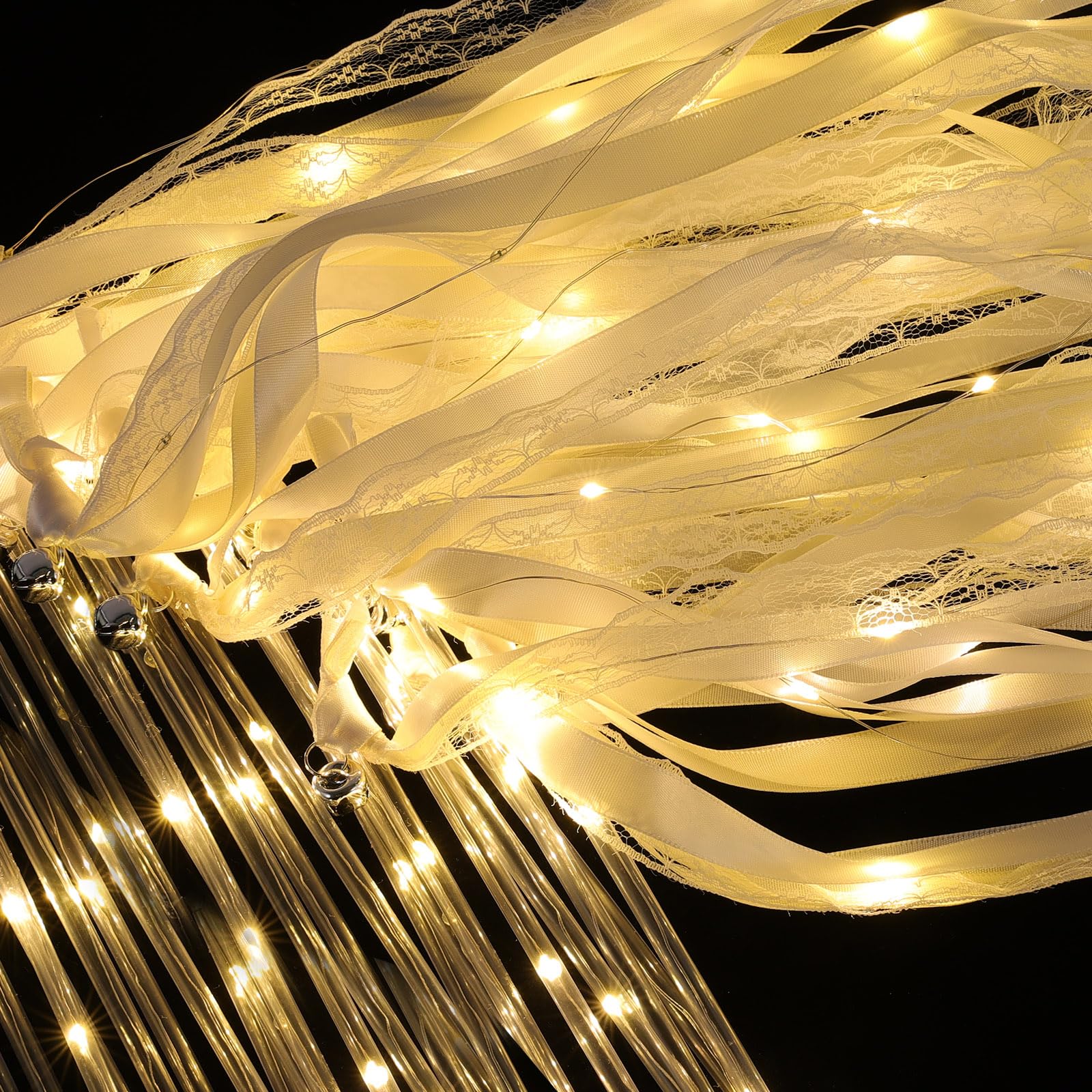 HUIZONHOME wedding wand with glow ribbons for romantic photos
