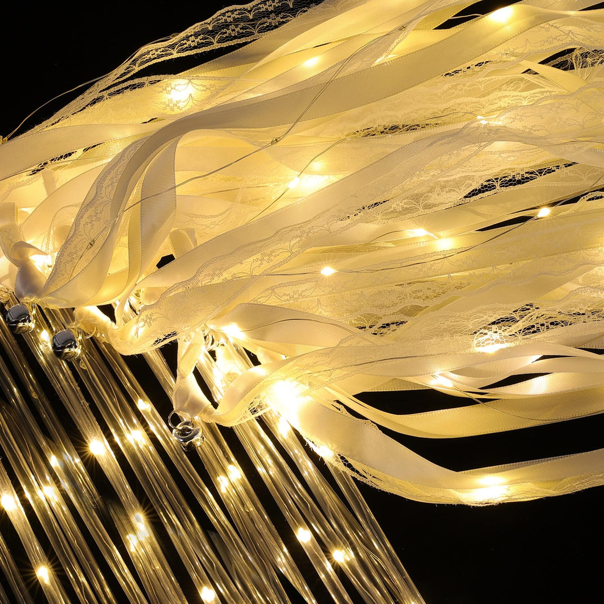 HUIZONHOME wedding wand with glow ribbons for romantic photos