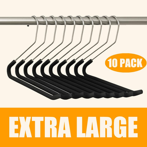 Huji chrome hanger with non-slip coating; secure grip for busy mornings.