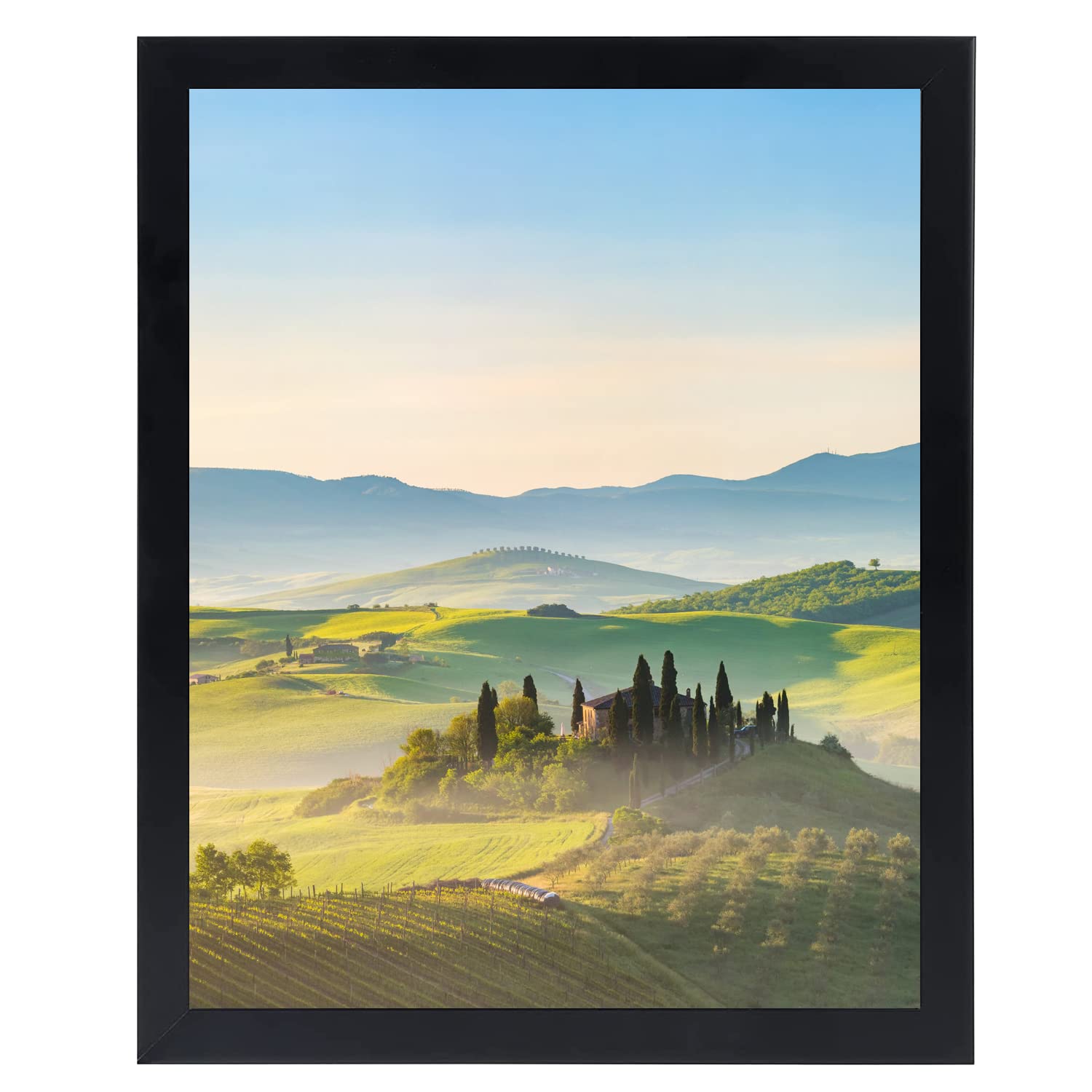HUKONHEP 16.5x23.4 A2 black frame with plexiglass for clear photos.