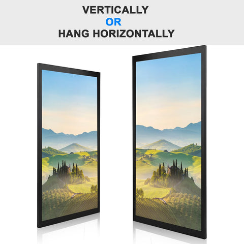 HUKONHEP wall-mount hooks support vertical or horizontal display.