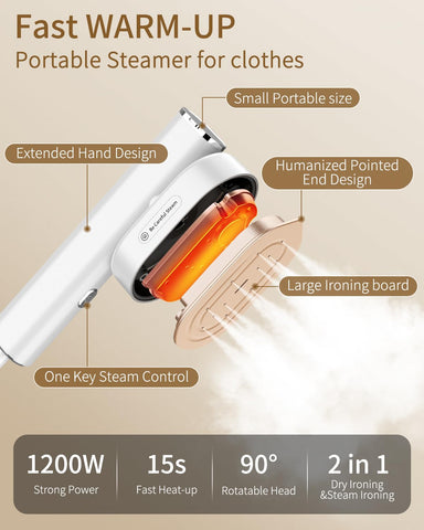 HULMAY 2-in-1 steamer and iron for vertical steaming