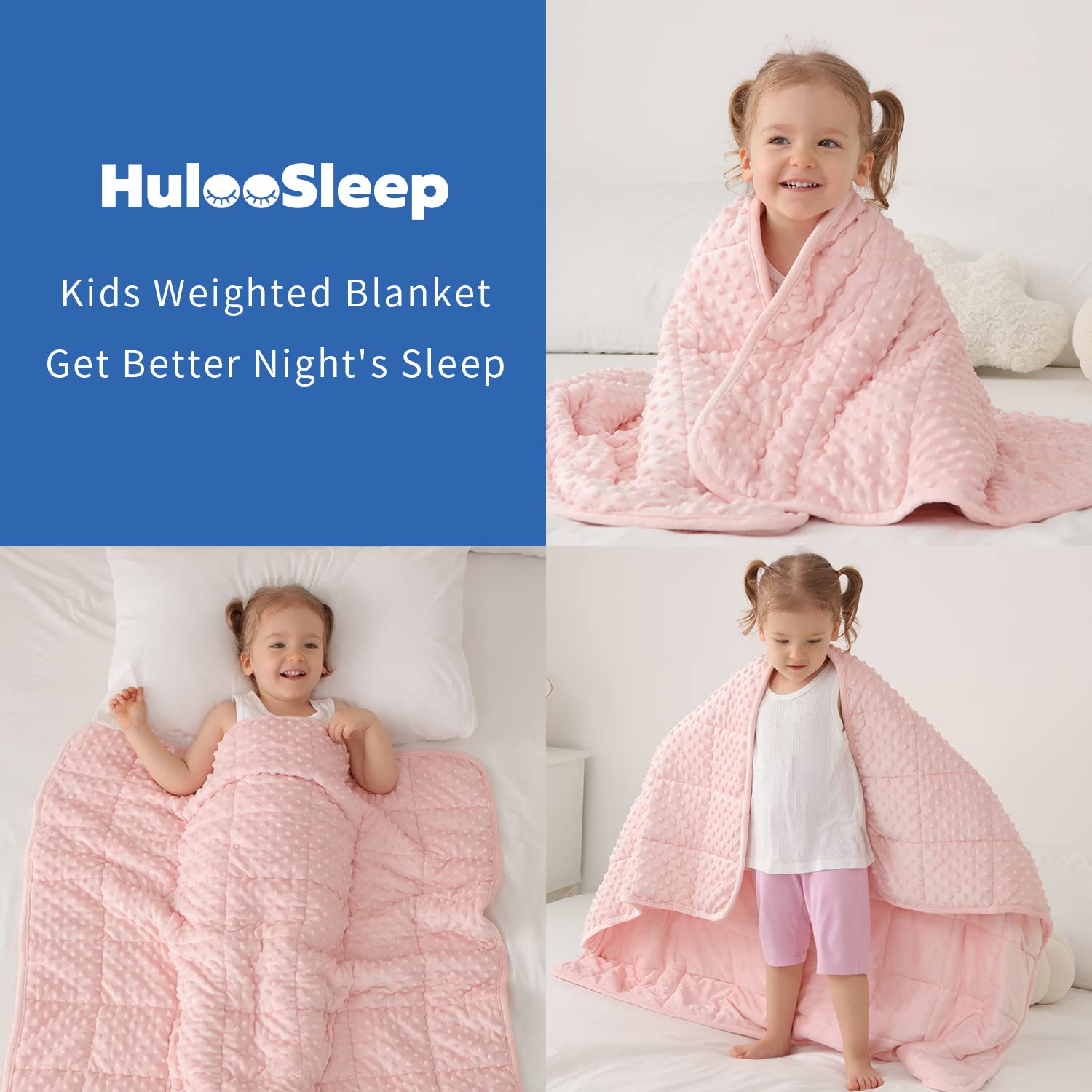 Huloo Sleep pink care instructions for easy at-home washing.