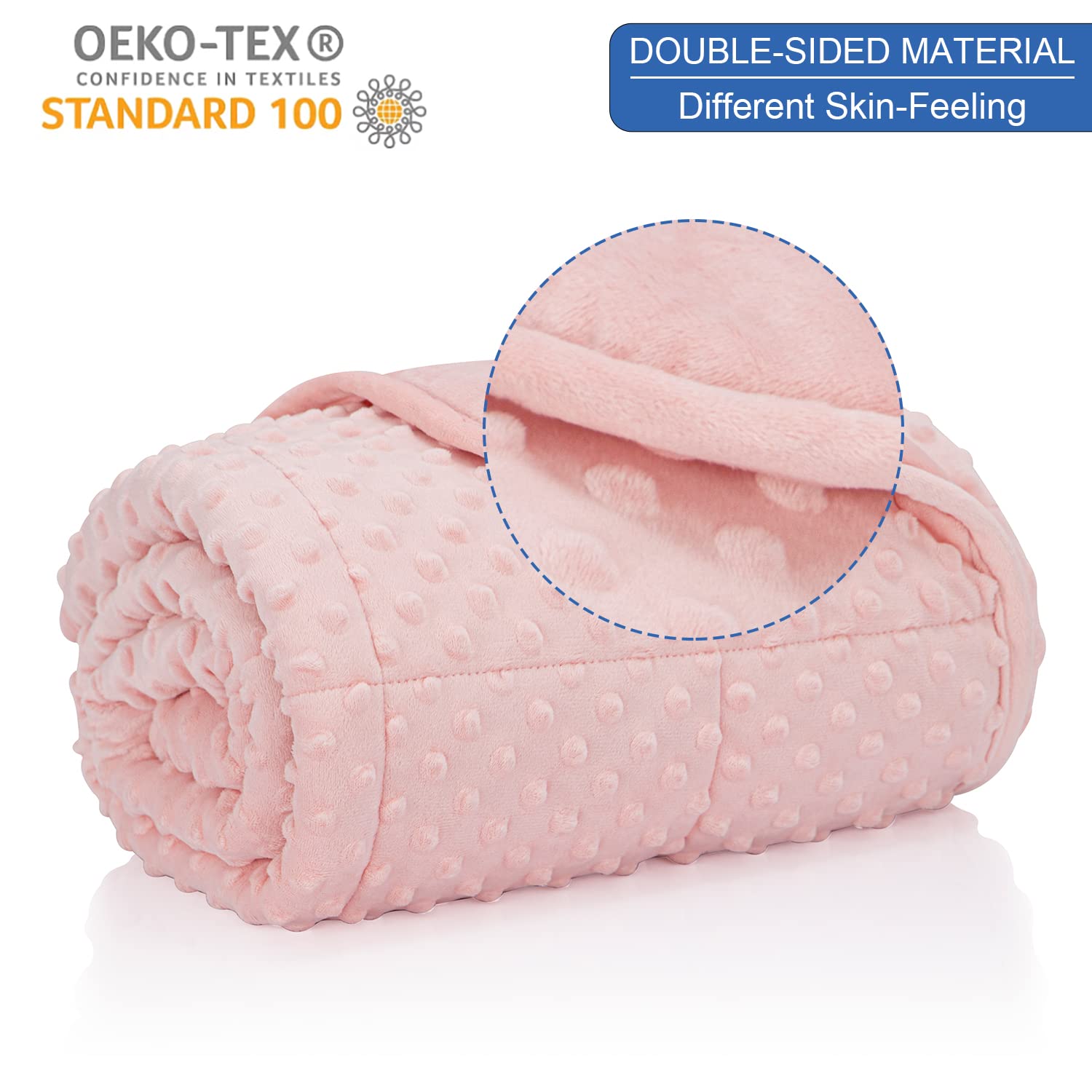 Huloo Sleep weighted blanket with grid distribution ensuring even weight across body.