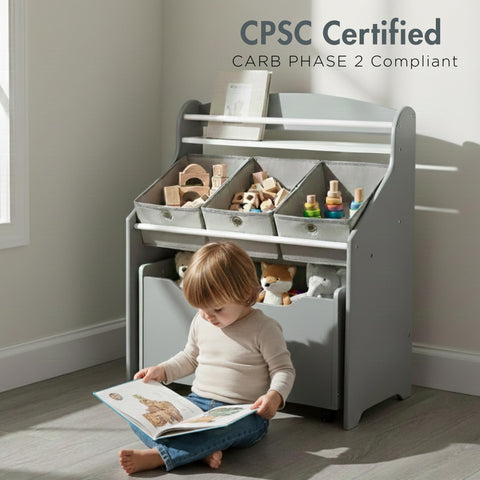 Humble Crew durable wood frame supports long-lasting toddler storage