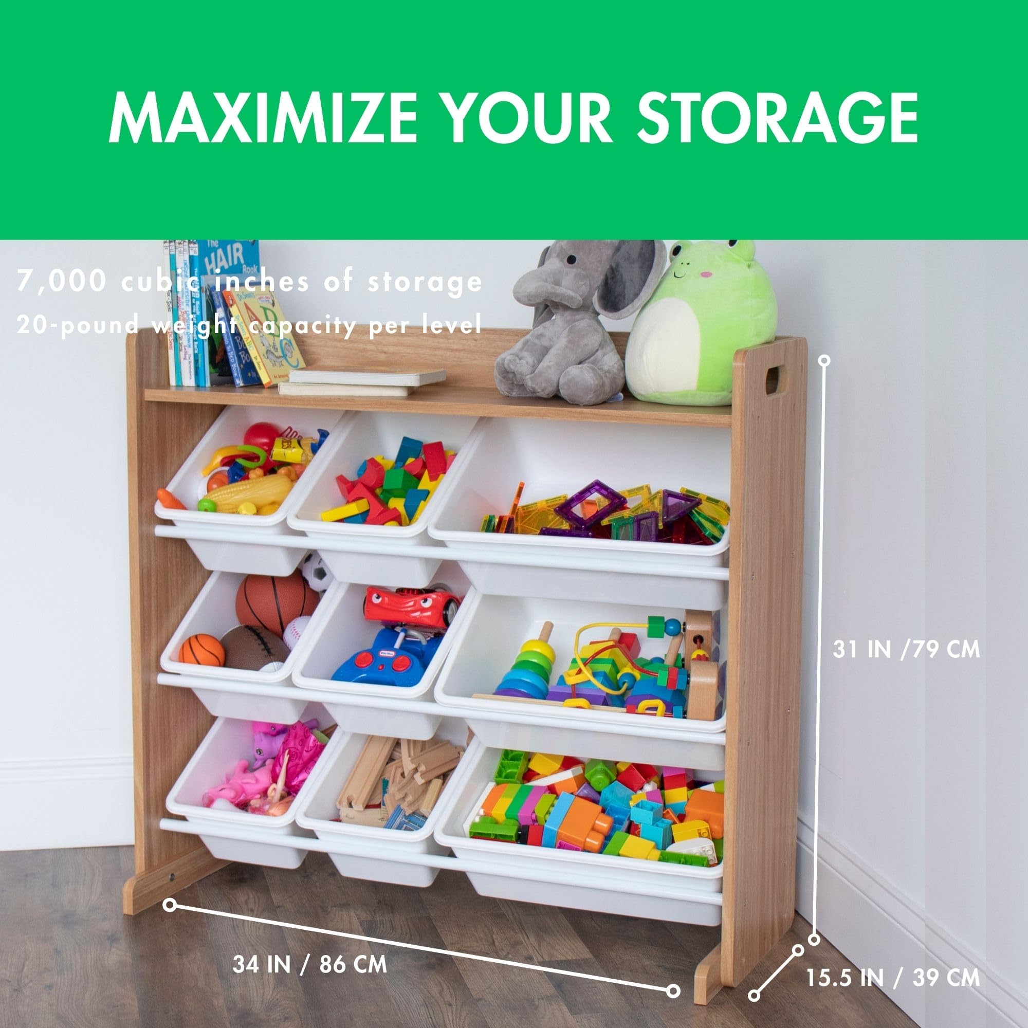 Humble Crew removable large bins ideal for bigger toys and books