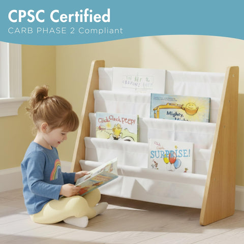 Humble Crew Kids Bookshelf ideal for playroom or bedroom reading corners.