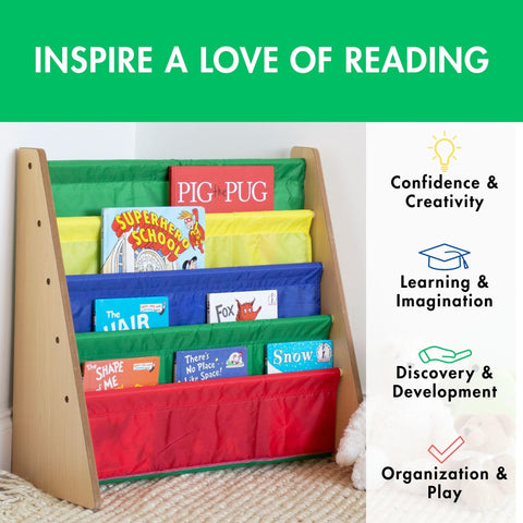 Humble Crew Kids Bookshelf compact 25W x 11D x 24H fits small spaces