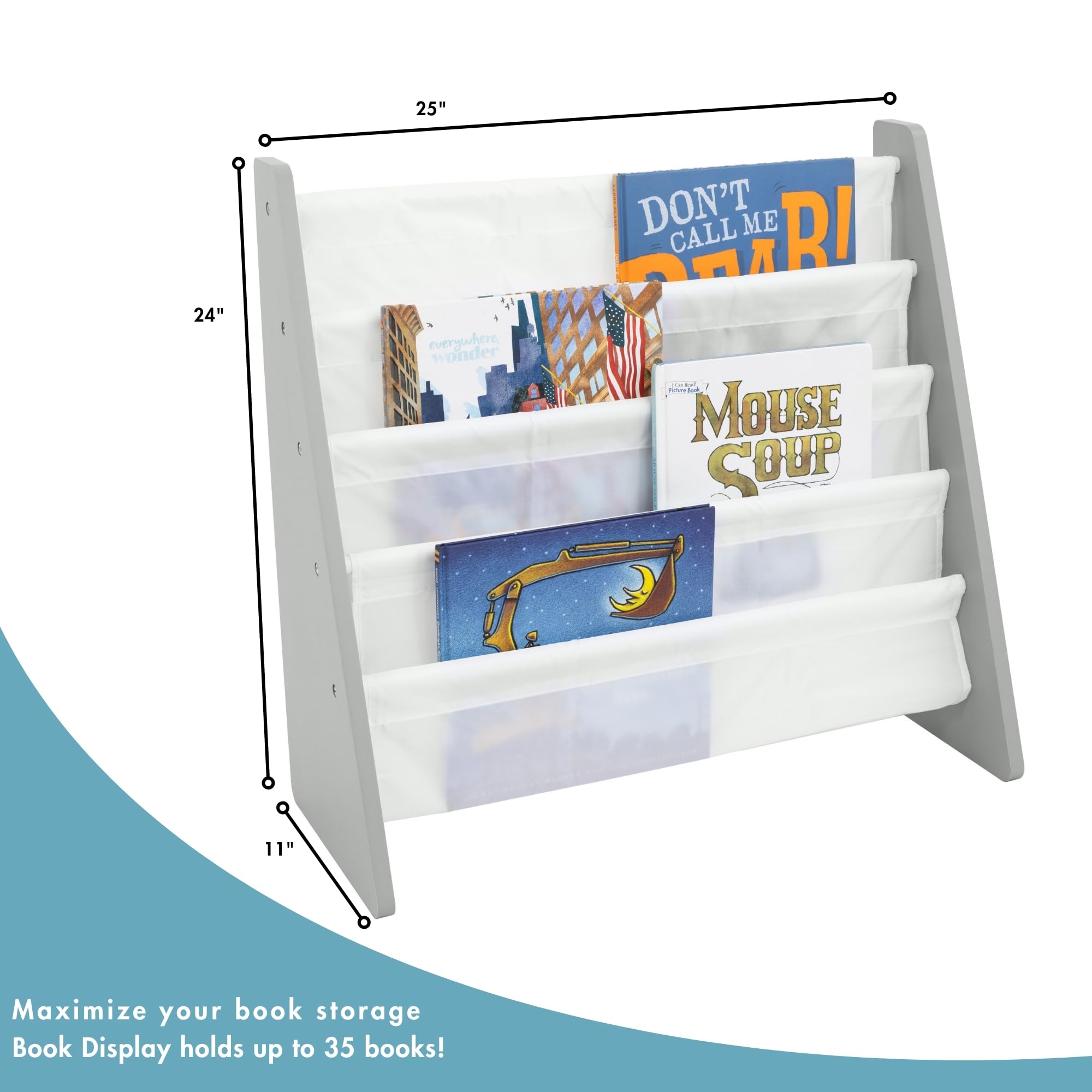 Humble Crew Kids Bookshelf durable engineered wood designed for daily toddler use