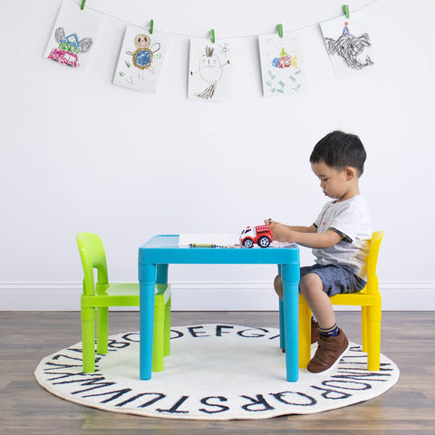 Humble Crew bright multicolor design enhances playroom seating and organization.
