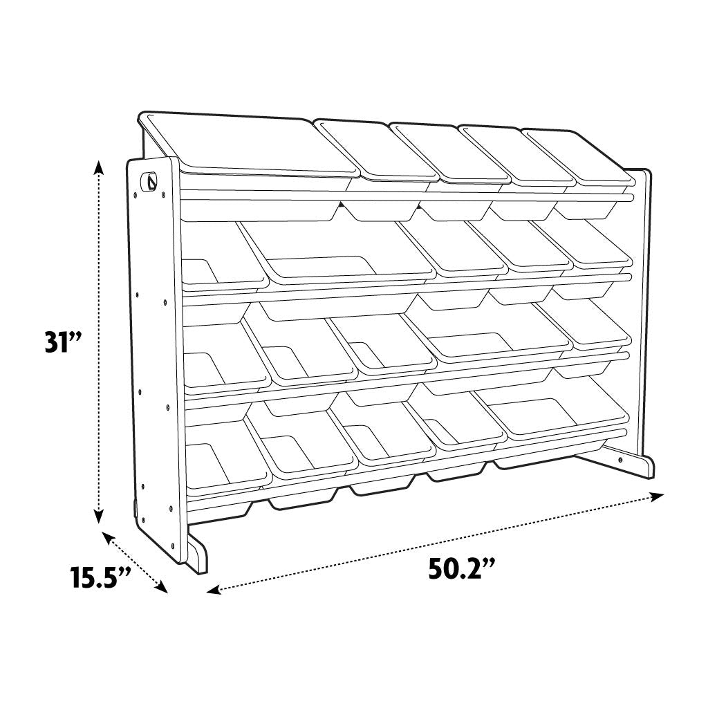 Playroom storage by Humble Crew fits bedrooms and classrooms.