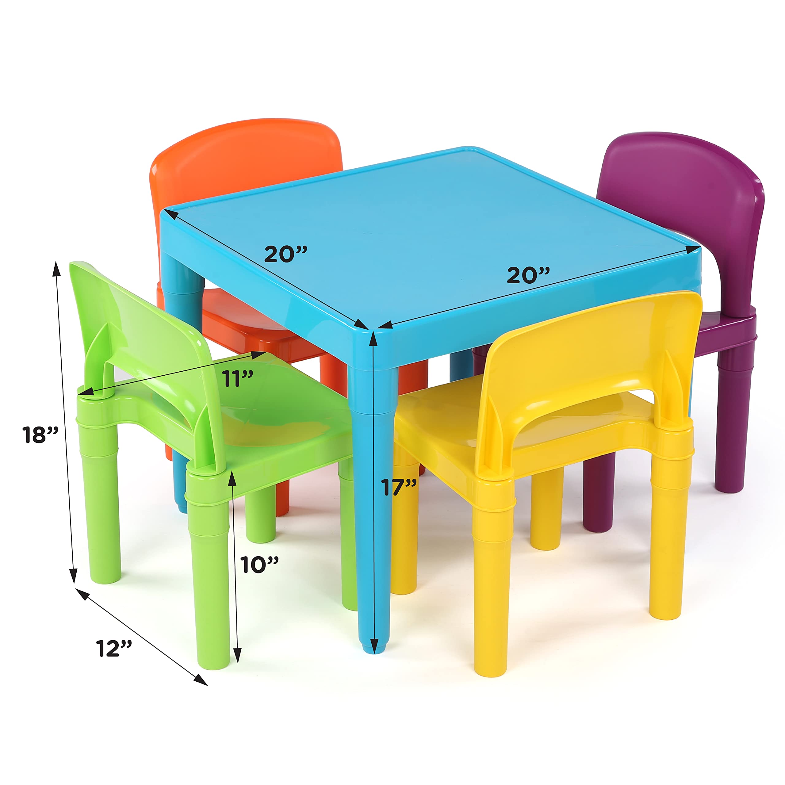 Humble Crew table with smooth surface easy to wipe clean after art and snacks.