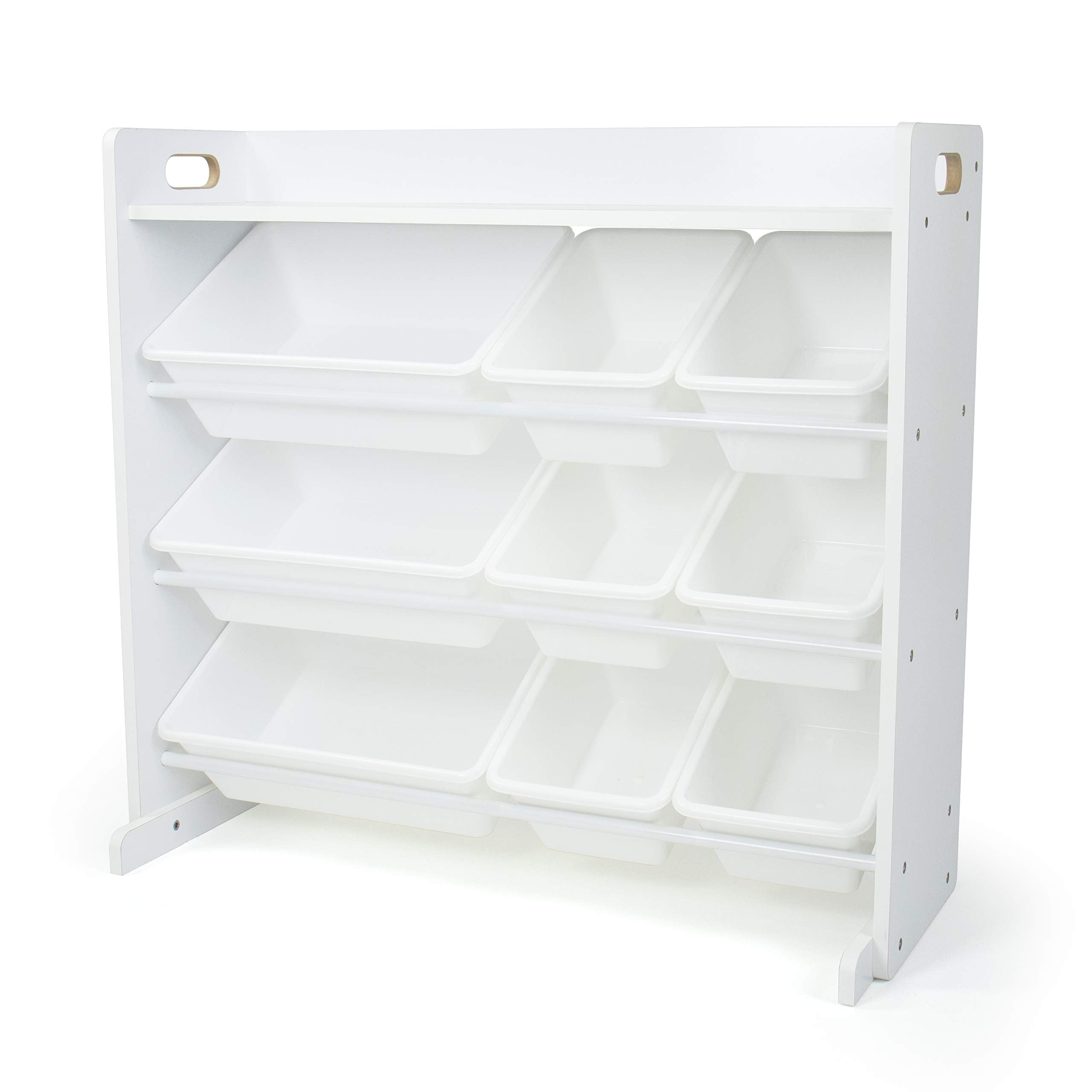 Humble Crew toy storage organizer with nine removable bins for easy cleanup