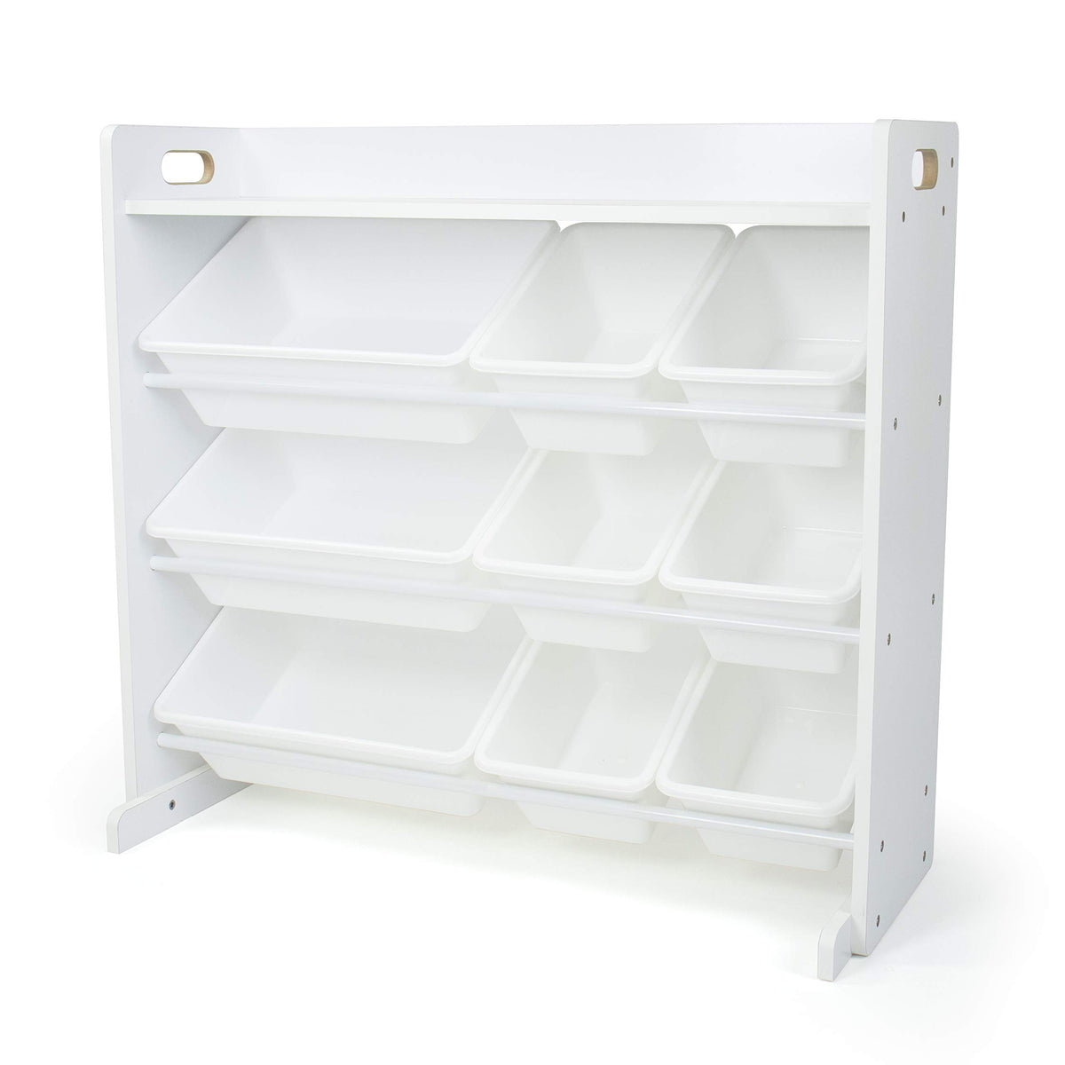 Humble Crew toy storage organizer with nine removable bins for easy cleanup