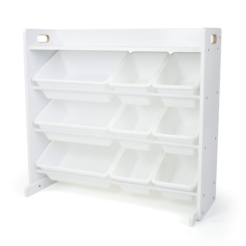 Humble Crew toy storage organizer with nine removable bins for easy cleanup