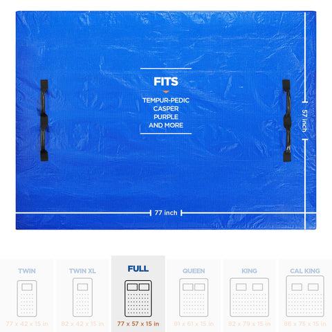 Versatile cover for mattress, box springs, or pillow tops during relocation.