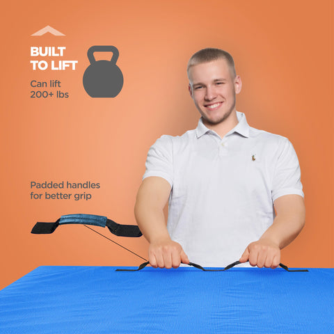HUMFY queen size bag secures mattress for storage and transport