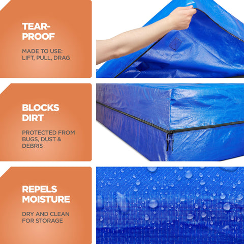 HUMFY reusable storage bag protects bed components over time