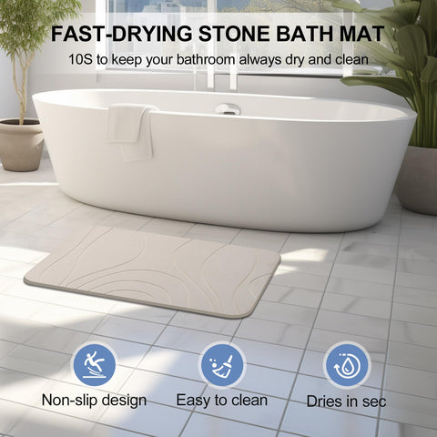 HUMIGA diatomite mat absorbs moisture from feet quickly