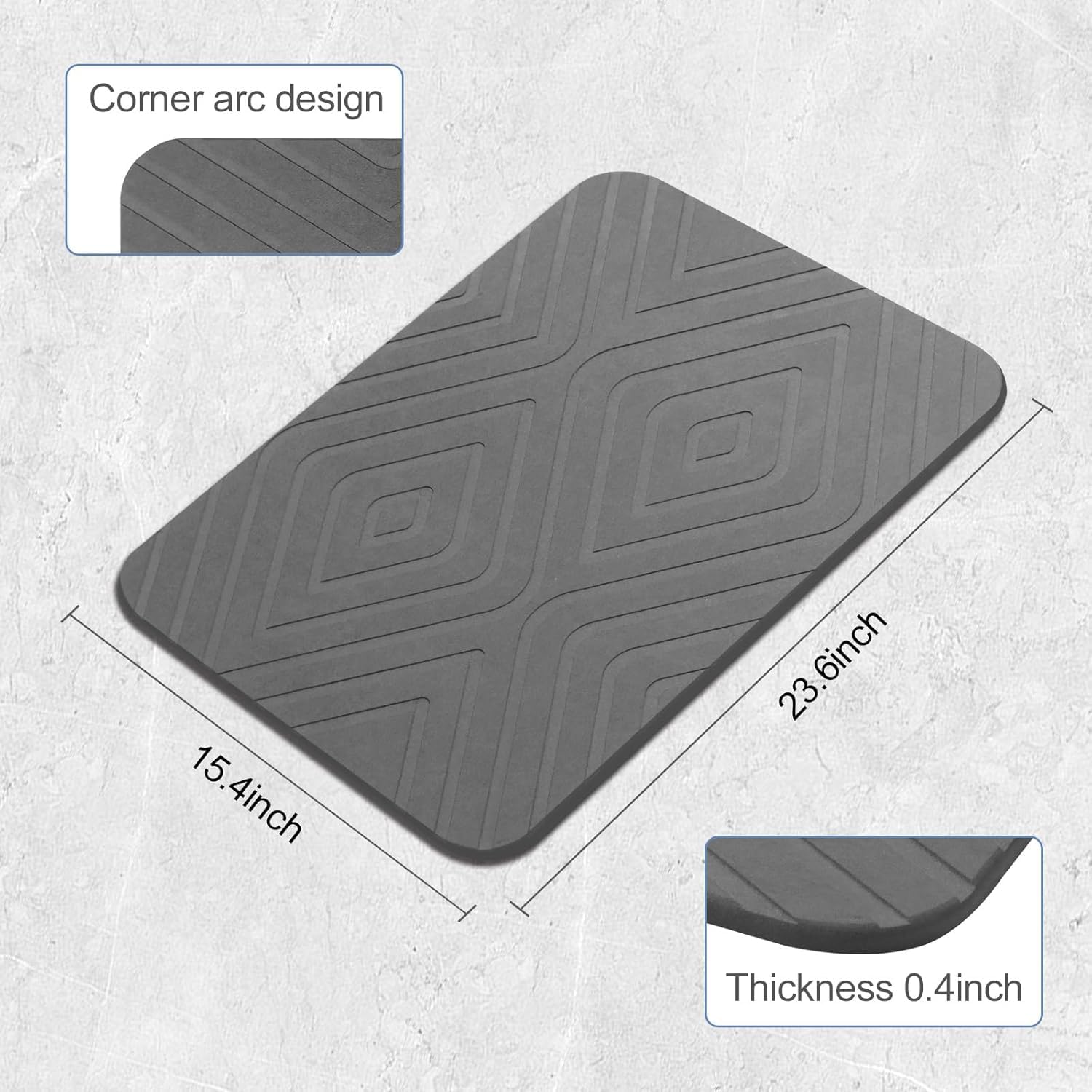 HUMIGA non-slip underlay helps prevent mat sliding.