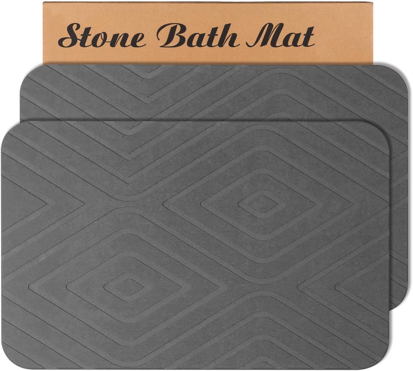 HUMIGA stone bath mat duo in bathroom, quick-drying and non-slip.
