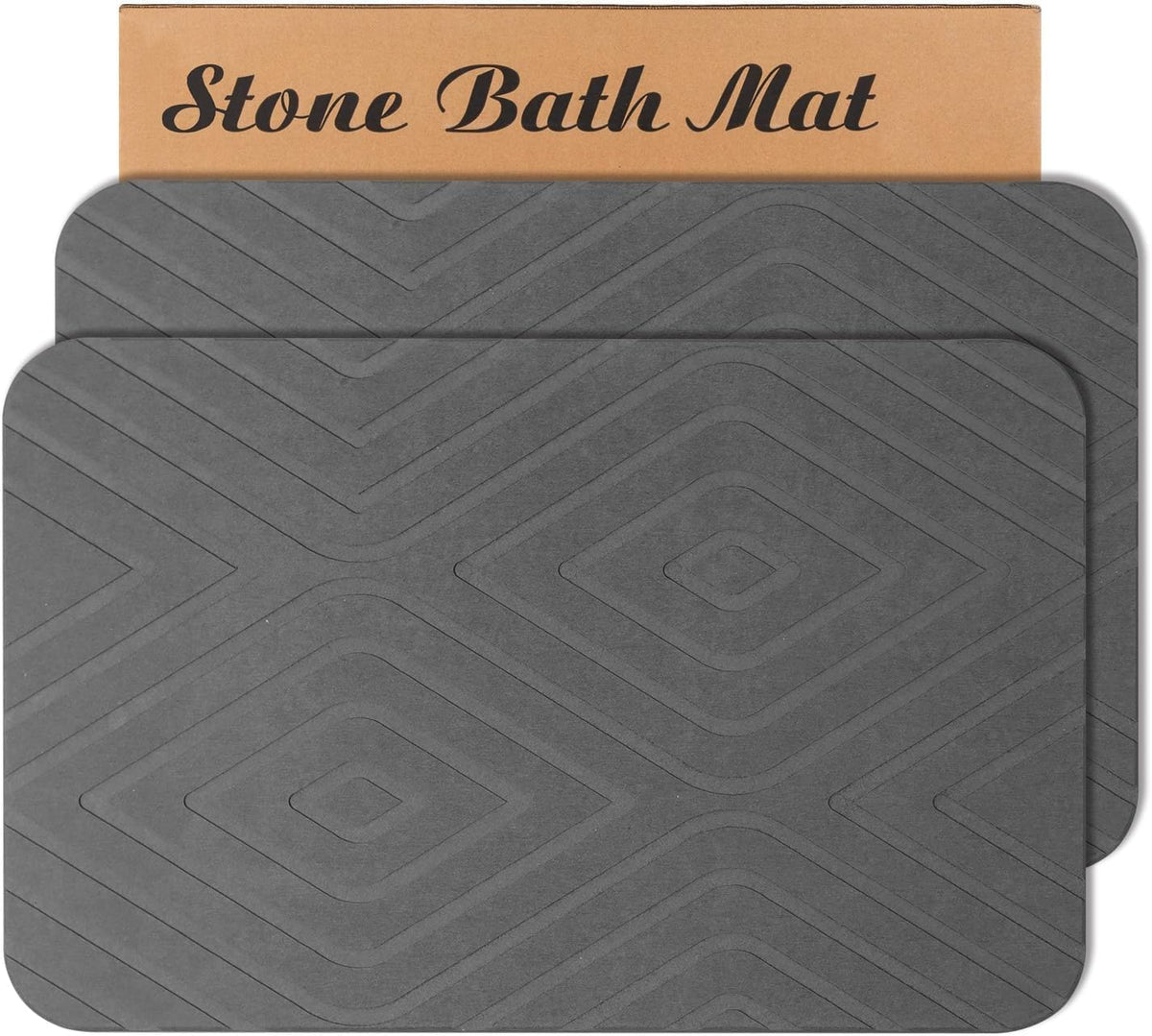 HUMIGA stone bath mat duo in bathroom, quick-drying and non-slip.