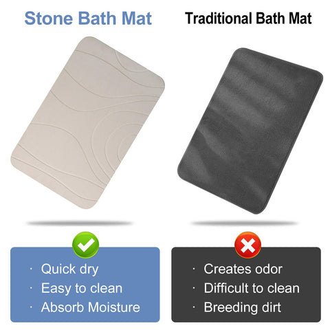 HUMIGA stone bath mat easy to clean with water