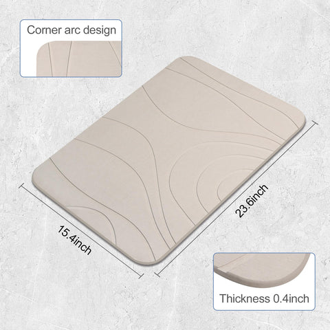 HUMIGA stone bath mat dries in minutes after use