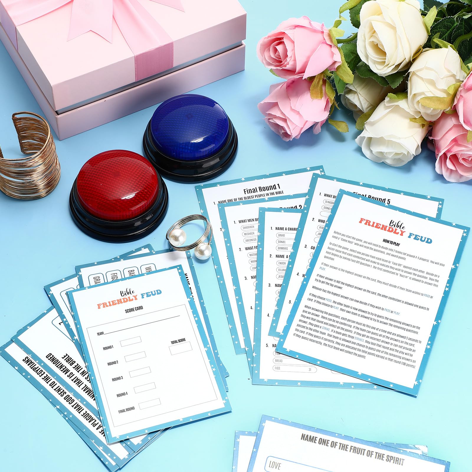 Humyoun quality paper trivia cards with crisp printing.