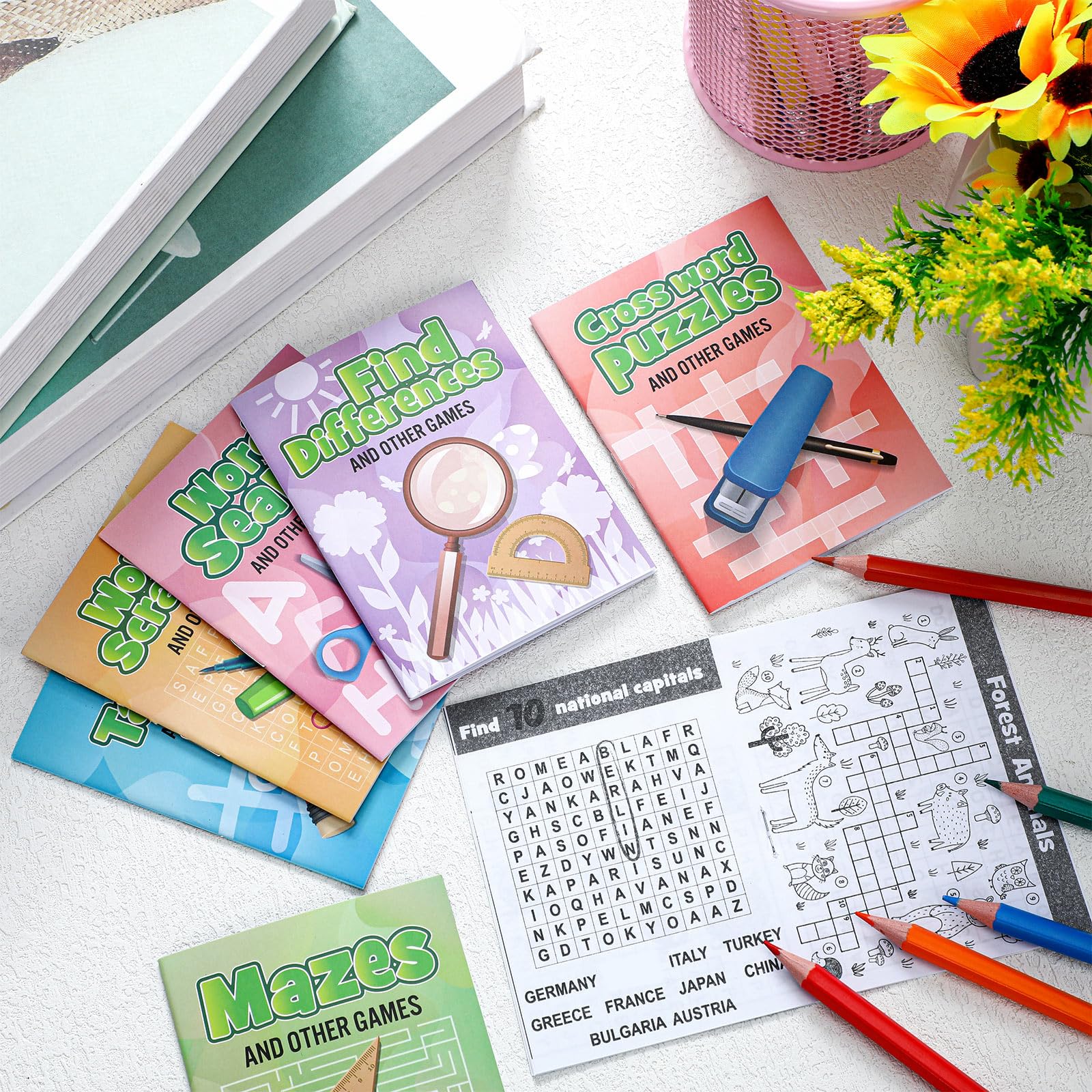 Hungdao mini activity books with sports balls pattern, great as classroom rewards.