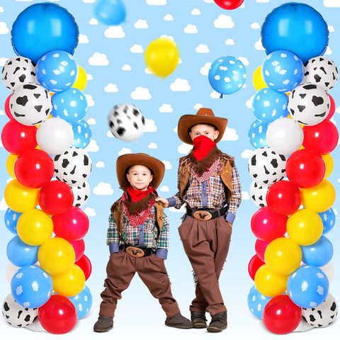 Hungdao cow-print balloons add playful farm vibes to your decor.