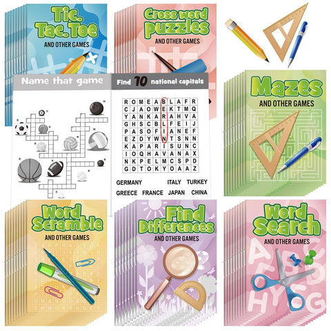 Hungdao mini activity books with mazes provide portable puzzle fun for kids on the go.