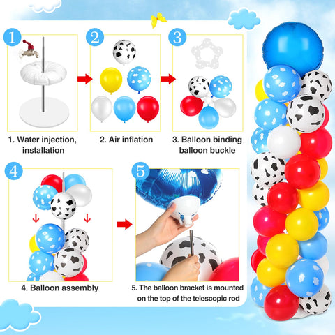 Hungdao red 10-inch balloons provide bold color accents.